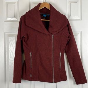 Eastern Mountain Sports full zip fleece sweat shirt jacket, women’s Small